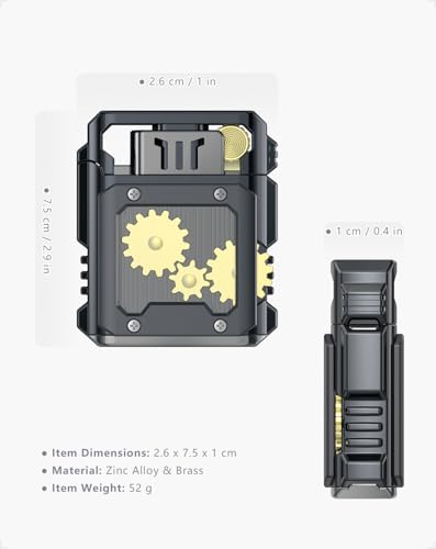 Vintage Classic Mental Trench Flip Lighter for Men