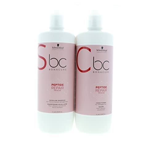 Schwarzkopf Bonacure Hairtherapy Amino Cell Rebuild Repair Rescue Shampoo and Conditioner, 1 L Each, Duo Set