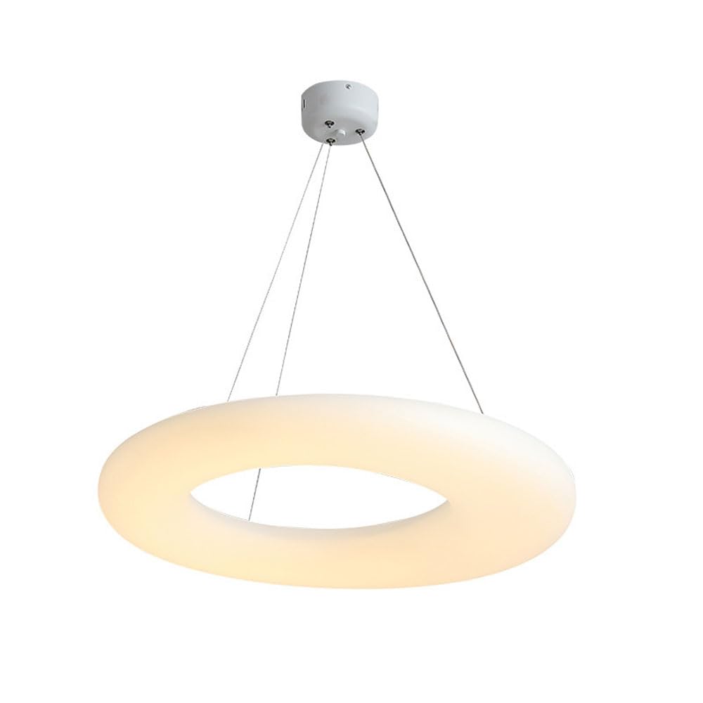 Lustre contemporain acrylique blanc mat suspension rustique vintage