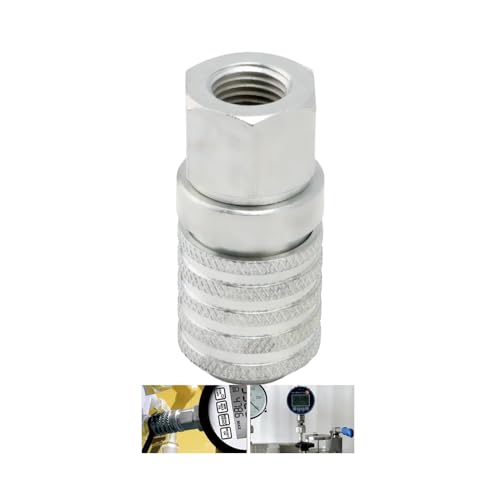 PD242 Series Steel Hydraulic Test Port & Diagnostic Equipment - Quick Connect Coupler, Female Pipe Thread, 1/8