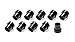 Fragola Fitting, Tube Sleeve, 4 an, 1/4 in Tube, Aluminum, Black Anodize, Set of 10