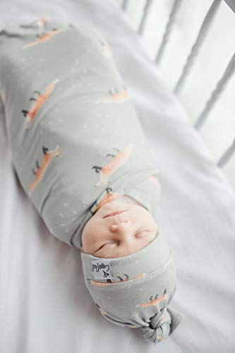Image of Baby Beanie Hat Top Knot Stretchy Soft inchSwift inch by Copper Pearl