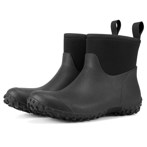 Best Boots for Mucking Stalls: Top Picks Reviewed 12 HISEA Women's Rubber Boots Waterproof, Ankle Rain Boots Insulated Neoprene Mud Boots, Anti-Slip Outdoor Work Shoes for Hunting Gardening Farming Yard Working