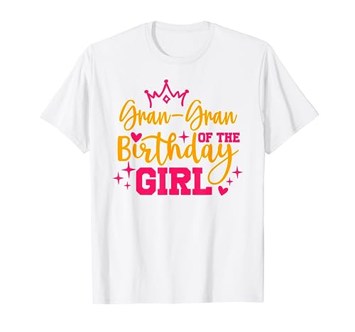 Lindo personalizado Gran-Gran Of The Birthday Girl Matching Camiseta