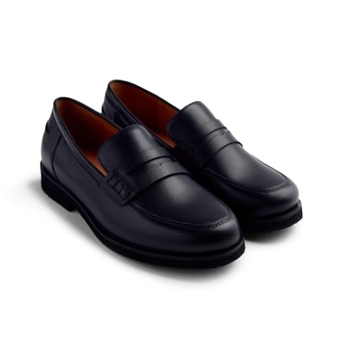 Gioseppo Mocasines de Piel Modelo EVELETH Color Negro, Talla 39