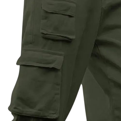 Men's Casual Cargo Pants, Wide Leg, Relaxed Fit, Straight Cut, Multi-Pocket Design, Streetwear Style4