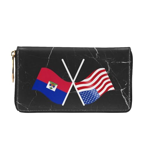 American And Haiti Flag Wallet Card Bag3