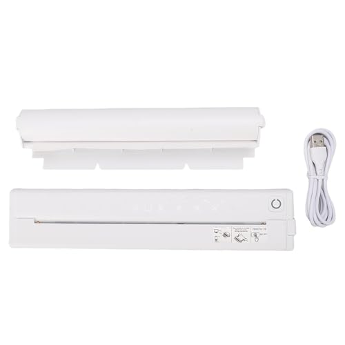 Image of Portable Inkless Printer, Wireless Bluetooth Thermal Printer with Bracket, for Laptops Phones Tablets iOS, Supports 8.5x11 Letter 2 to 8.5 Inch Thermal Paper (White)