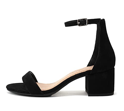 City Classified Women's Block Open Toe Ankle Strap Heeled Sandals2