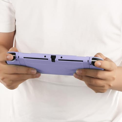 Dockable Case for Nintendo Switch OLED Model 2021, Soft TPU Protective Cover Case for Switch OLED Console and Joy-con Controller with 2 Pcs Thumb Grip