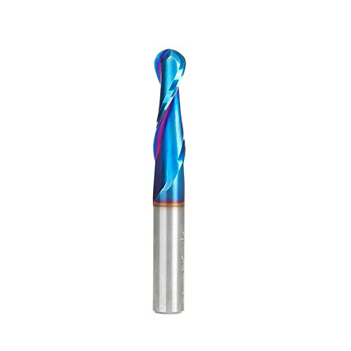 Flash Deals - 80% OFF Amana Tool 46378-K SC Spektra Extreme Tool Life Coated Double Flute Up-Cut Ball Nose Spiral 3/16 R x 3/8 D x 1-1/4 CH x 3/8 SHK x 3 Inch Long Router Bit