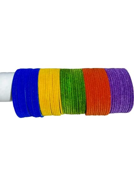 Royal Fashion Trend Multi Color Plain Metal Velvet Bangle Set for Women & Girls Jewellery Latest Ethnic 5 Dozen (Set of 60) (B09TRNJTB6) Amazon Price History, Amazon Price Tracker
