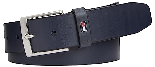 Tommy Hilfiger Herren Gürtel Adan 3,5 cm Ledergürtel, Blau (Space Blue),...