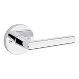 Kwikset 91570-004 Milan Single Dummy Door Handle Lever with Modern Contemporary Slim Round Design for Pantry or for Half-Dummy Application in Polished Chrome