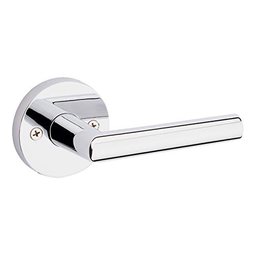 Kwikset 91570-004 Milan Single Dummy Door Handle Lever with Modern Contemporary Slim Round Design for Pantry or for Half-Dummy Application in Polished Chrome