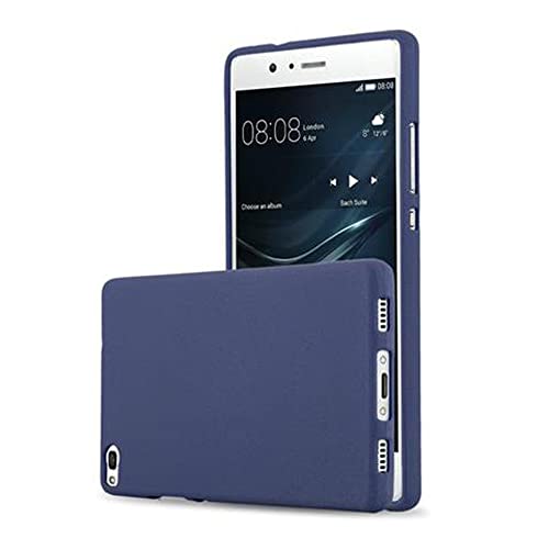 Cadorabo Custodia per Huawei P8 in FROST BLU SCURO - Morbida Cover Protettiva Sottile di Silicone TPU con Bordo Protezione - Ultra Slim Case Antiurto Gel Back Bumper Guscio