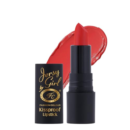 JERSEY GIRL BY FASHION COLOUR Kissproof Matte Lipstick| Lightweight & Longlasting | Matte Finish | Stay up to 12hrs | Available In Fab Shades | Highly Pigmented | Intense Colour, Moisturised Lips, Color Sensational Creamy Matte |(Poppy Red)