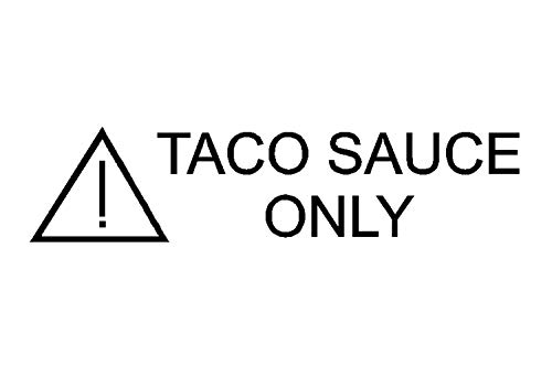 Taco Sauce Only Decal, TEQ Decal, Vintage Teq Logo Sticker, She Wants The Diesel, (H 2 by L 6 Inches, Black)