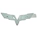 2005-2013 C6 Corvette Front Hood Crossed Flags Badge; OEM Factory Emblem