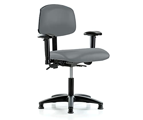 Image of Perch Task Chair with Glides, Desk Height 18 inch-23 inch, Cinder Fabric