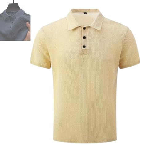 Polo décontracté été homme stretch - T-shirt col boutonné anti-chaleur séchage rapide