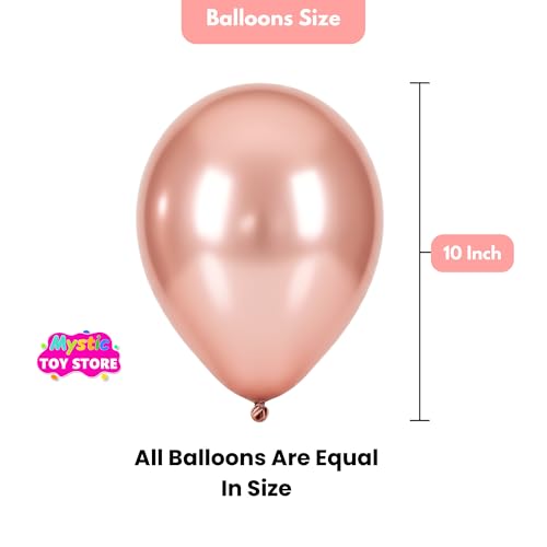 Image of Happy Birthday Decoration Kit for Baby Teenage Girls Men Women Adults Home Table Year With 30 Pc Rose Gold White Balloons 1 Pc Pink Happy Birthday Paper Banner 1 Pc Golden Foil Curtain Items Set Combo
