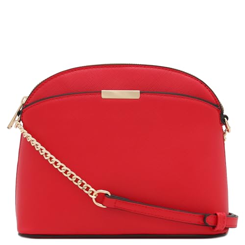 Image of FashionPuzzle Saffiano Small Dome Crossbody bag with Chain Strap