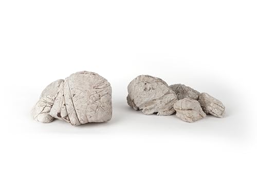 Image of LANDEN Elephant Skin Stone Natural Multi-Texture Rocks Grey(18lbs, 3~9 inches,7pcs) for Aquarium, Paludarium, Terrariums, Landscaping, Decorative of Caves, Waterfalls, Cliffs