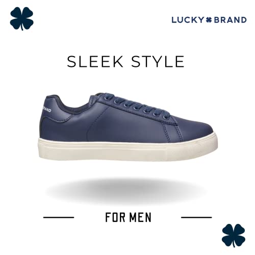 Lucky Brand Men's Low-Top Casual Navy Leather Fashion Sneakers Size 7 #TOP2