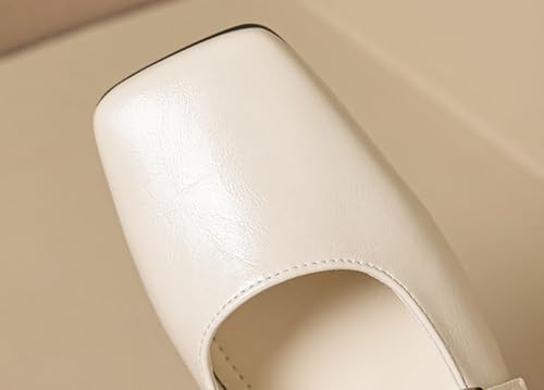 Women's Vintage Mary Jane Shoes Ankle Strap Square Toe Flats, Slip on Ballet Dressy Comfortable Shoes with Buckle, Casual Party Dress Shoes2