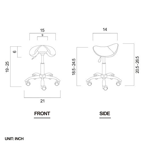 Dr.lomilomi Pneumatic Swivel Rolling Stool 506 For Hygienic Clinic Spa Massage Home And Office #TOP3