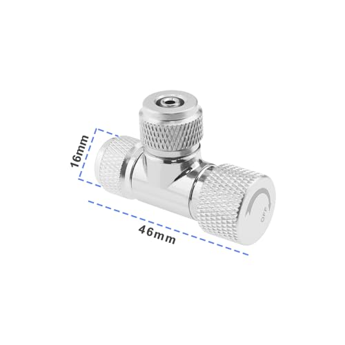 Válvula de aguja de doble cabeza de CO2 con ajuste micrométrico para tanques 4