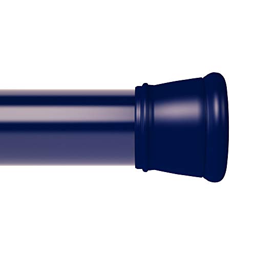 Image of Story@Home Curtain Rod 104-170 CM | Adjustable Rod Without Drilling | Extendable Shower Curtain Tension Rod | Rustproof Metal Curtain Rod Pipe | Stable Spring Installation | Blue