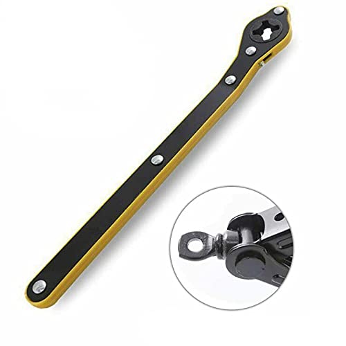 Universal Automotive 360° Swivel Labor-Saving Jack Ratchet Wrench, Scissor Jack Lift Speed Handle Tool Jack Lug Handle Tool Tire Wheel Jack Wrench (Cross Wrench)