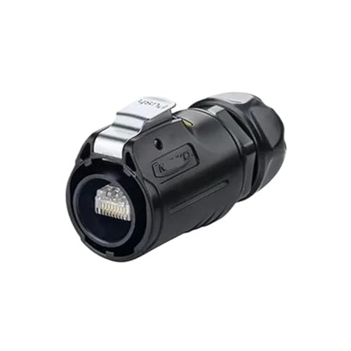 Connecteur industriel circulaire RJ45 mâle étanche IP67 pour câble réseau extérieur