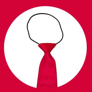 Osking Ties Kids Boys Adjustable Pre-Tied Satin Necktie for Toddler Youth Children School Uniform Wedding Graduation Formal Party Gift Red Plain Age 2 to 6 Years 1