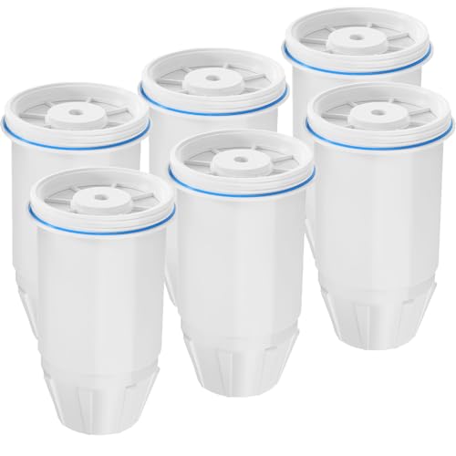 Water Filter Replacement for zero Pitchers and Dispenser,fit for ZR-001 ZR-004 ZP-006 ZR-017 ZS-008 Filters, Multi-Stage Filter System Reduce Lead, Chromium, PFOA/PFOS and TDS, 6pack,by Cobectal