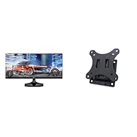 LG Electronics 25UM58-P.AEU 63, 5 cm (25 Zoll) LCD/LED Monitor & DIGITUS Wandhalterung für LCD/LED Monitor bis zu 81cm (32''), Fixierhalterung, 18kg maximale Belastung, max VESA 100x100