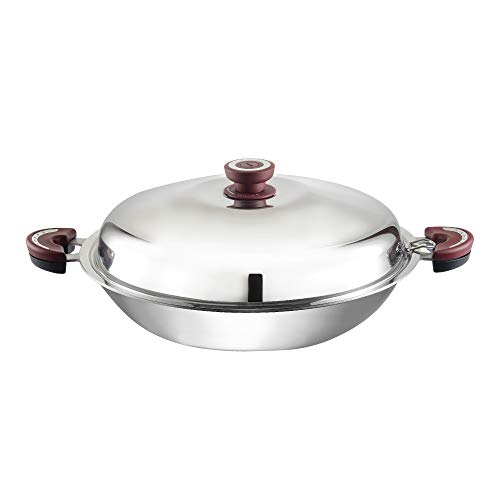 Buffalo Stainless Steel Flat Bottom Wok 38cm