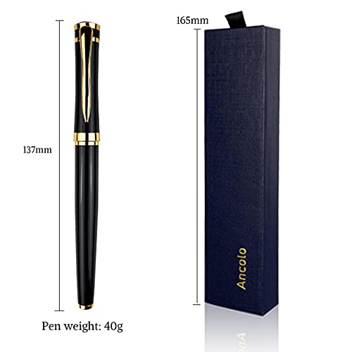 Ancolo-Custom-Pens-Office-Gift-Set-with-5-Gfit-Box-10-extra-Black-Refills-Metal-Body-Engraved-with-Your-Message-Personal-Names-Phone-Number-Gift-for-Business-Office-Colleague-Friends