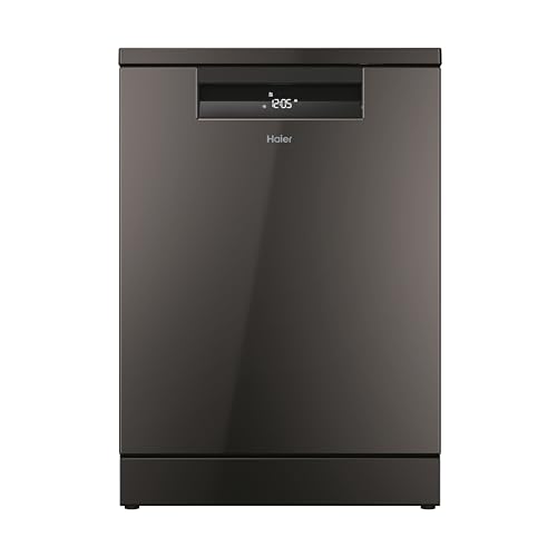 Haier I-Pro Shine Serie 7 XF 4A4M4PA Lavavajillas Independiente 60CM, Motor Inverter, 14 Cubiertos, Tercera Bandeja, 10 Ciclos, WIFI, Maxi Tub, Bloqueo Infantil, Apertura Automática, 44DB, Antracita