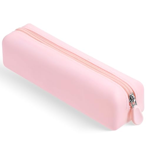 Alrhso Silicone Makeup Brush Holder Makeup Brush Travel Case, Portable Cosmetic Brushes Bag with Zipper for Organizing