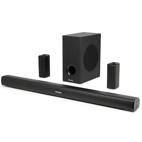 Audizio SB100 5.1 Soundsystem - TV Soundbar mit Subwoofer, 180 Watt, Bluetooth 5.3, Heimkino Soundsystem mit 2 Surround Lautsprecher, HDMI ARC, Optisch, 97cm Soundbar für TV Geräte, Fernbedienung