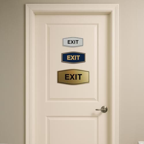 Fancy Exit Sign Noir Panneau Sortie Grand Format Décoration Murale