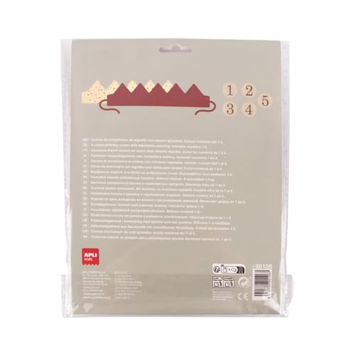 APLI Kids Red Adjustable Fabric Crown, Colour (20126) - Image 2