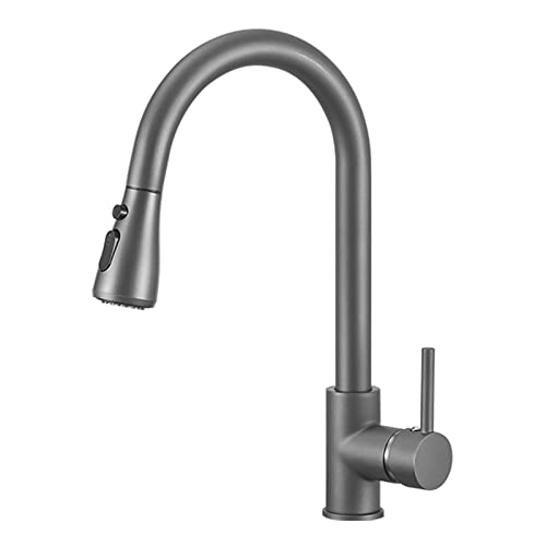 Robinet de cuisine mitigeur gris laiton résistant à l'usure - 2