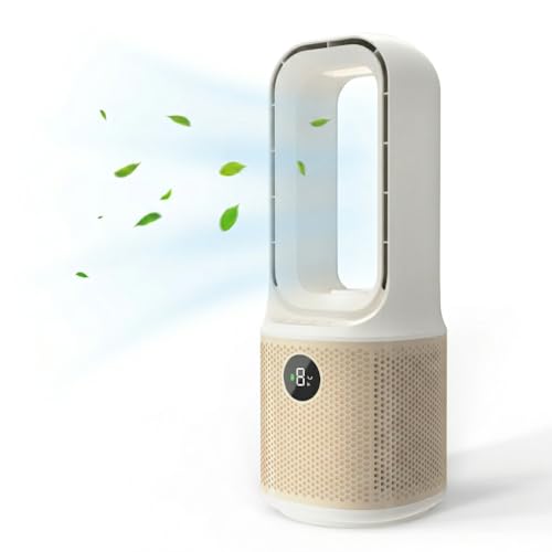 MEIIS 14 inch Bladeless Desk Fan - 5000mAh Battery, 60°