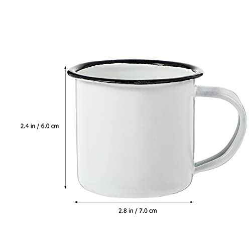 Tasse en émail style nouveauté avec anse pour boissons chaudes