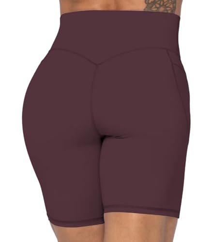 Image of Sunzel No Front Seam Biker Shorts for Women with Pockets, Yoga Workout Gym Bike Shorts with Tummy Control | 3, 5 Or 8-Inch Inseam, High Waisted, No Front Seam, Side Pockets, Buttery Soft, Compression Fit, Squat Proof, Tummy Control