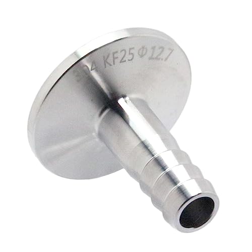 Image of QiiMii KF25 Flange to 13 mm Rubber Hose Barb Adapter Fitting 304 Stainless Steel for Vacuum